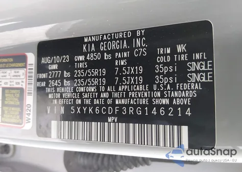 2024 Kia Sportage X-Line from USA, damaged, VIN 5XYK6CDF3RG146214